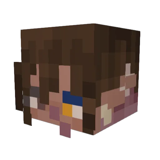 kibokai_ Minecraft avatar head, 3D render