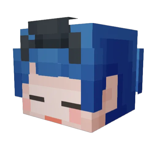 kibumnom Minecraft avatar head, 3D render