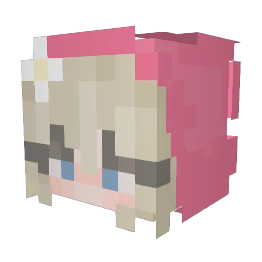 kibunyaa Minecraft avatar head, 3D render