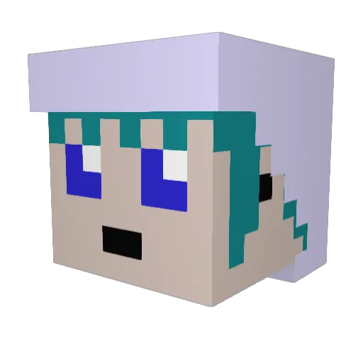 kichio0323 Minecraft avatar head, 3D render