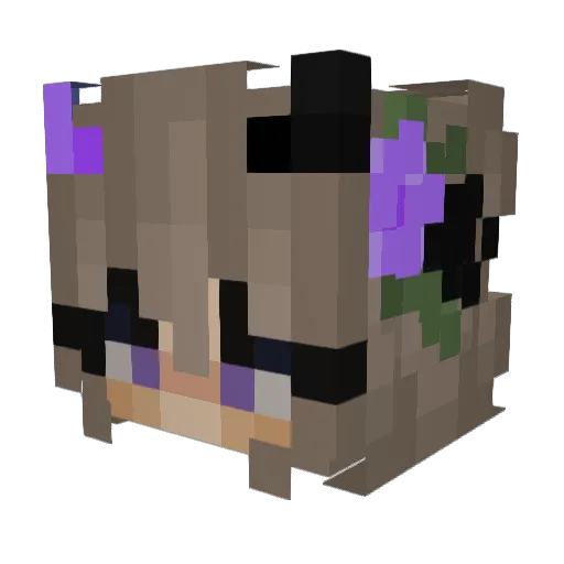 kichiro123 Minecraft avatar head, 3D render