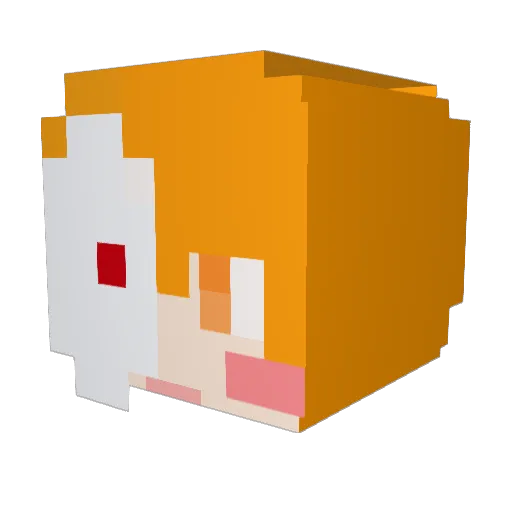 kicito Minecraft avatar head, 3D render