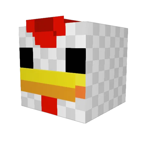 kickinwing357 Minecraft avatar head, 3D render