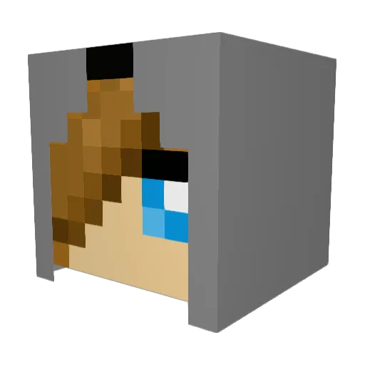 kid0001 Minecraft avatar head, 3D render