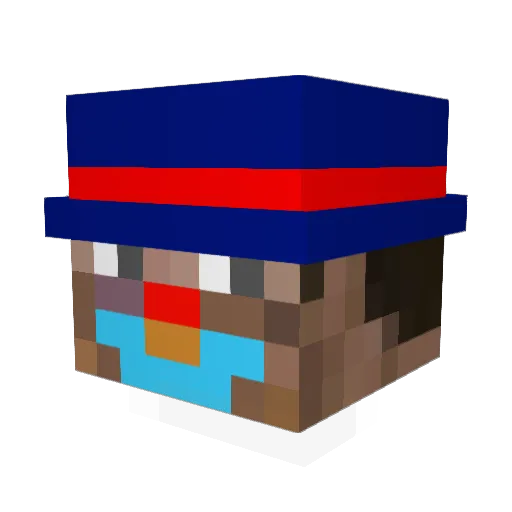 kidaseres Minecraft avatar head, 3D render