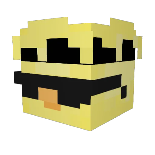 kidbeand Minecraft avatar head, 3D render