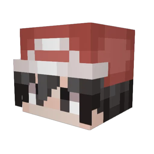 kidcazu Minecraft avatar head, 3D render