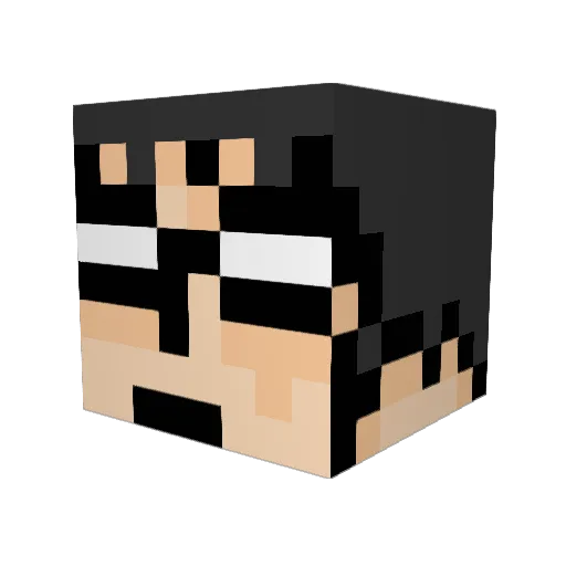 kiddassi Minecraft avatar head, 3D render