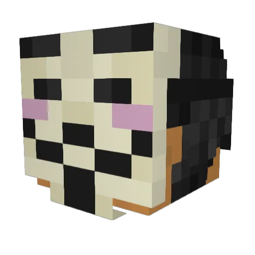 kiddddy Minecraft avatar head, 3D render