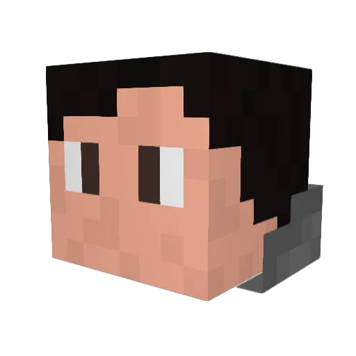 kiddo188 Minecraft avatar head, 3D render