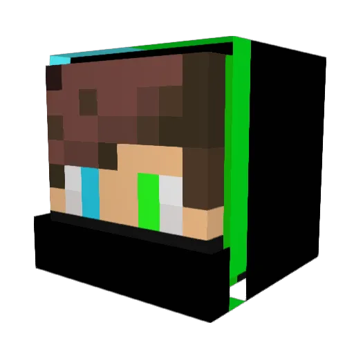 kiddos2 Minecraft avatar head, 3D render