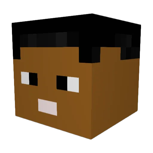 kiddsupa Minecraft avatar head, 3D render