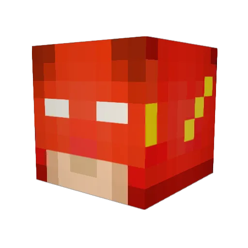 kiddtaco Minecraft avatar head, 3D render