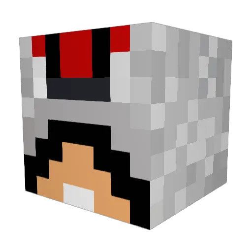 kidformanski Minecraft avatar head, 3D render