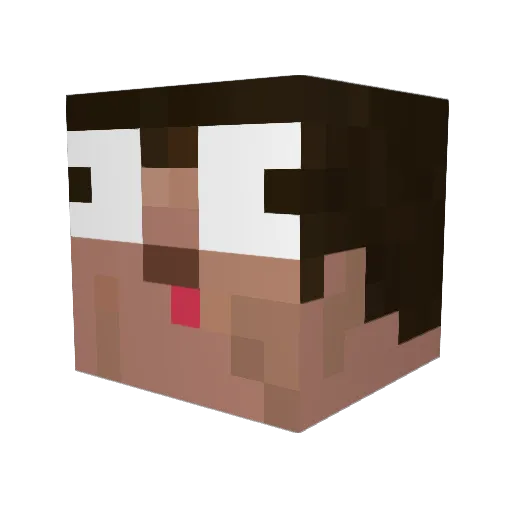 kidnamedfinger2 Minecraft avatar head, 3D render