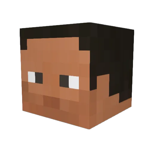 kidsoldier Minecraft avatar head, 3D render