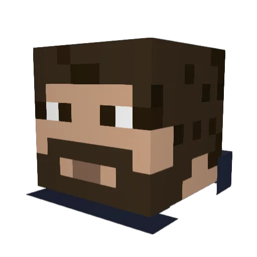 kidsrules Minecraft avatar head, 3D render