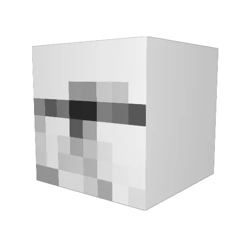 kidvkat Minecraft avatar head, 3D render