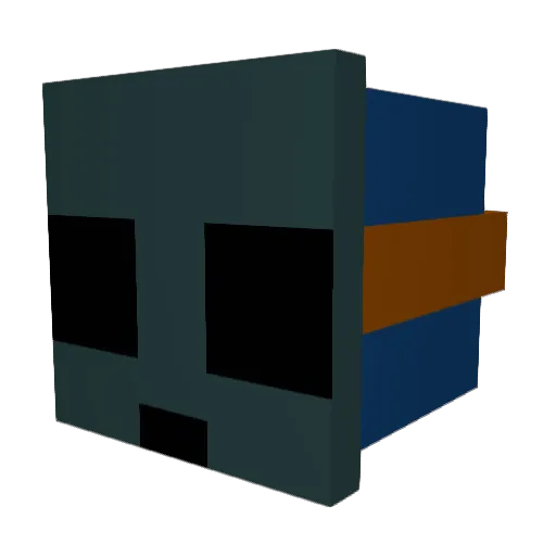 kiefmol Minecraft avatar head, 3D render