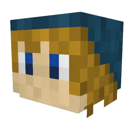 kieranfb Minecraft avatar head, 3D render