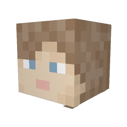 kierara Minecraft avatar head, 3D render