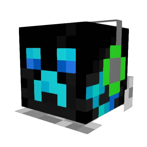 kiezer Minecraft avatar head, 3D render