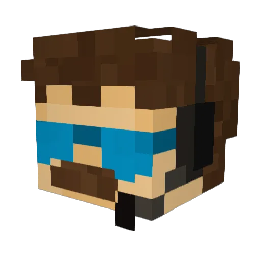 kife_cam Minecraft avatar head, 3D render