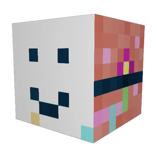 kiffboet Minecraft avatar head, 3D render
