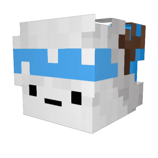 kifffi Minecraft avatar head, 3D render