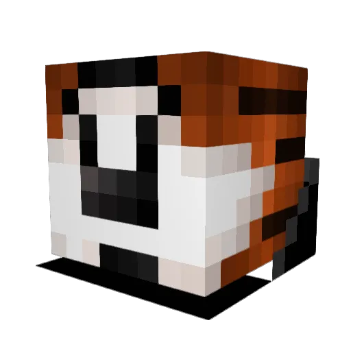 kifremix Minecraft avatar head, 3D render