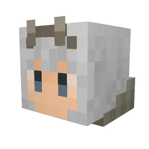 kiho3t Minecraft avatar head, 3D render