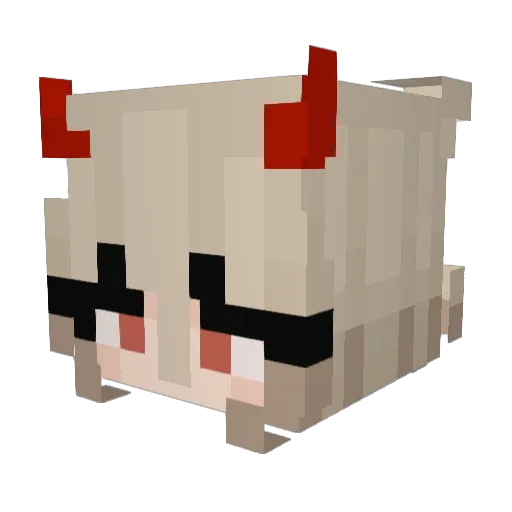 kihsin Minecraft avatar head, 3D render