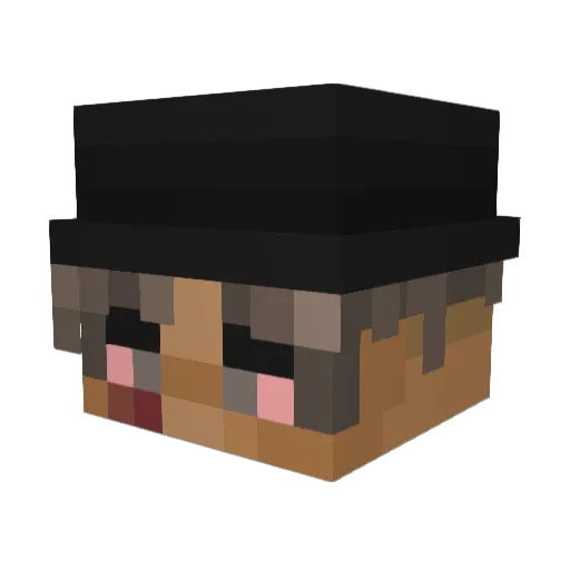 kiiann Minecraft avatar head, 3D render