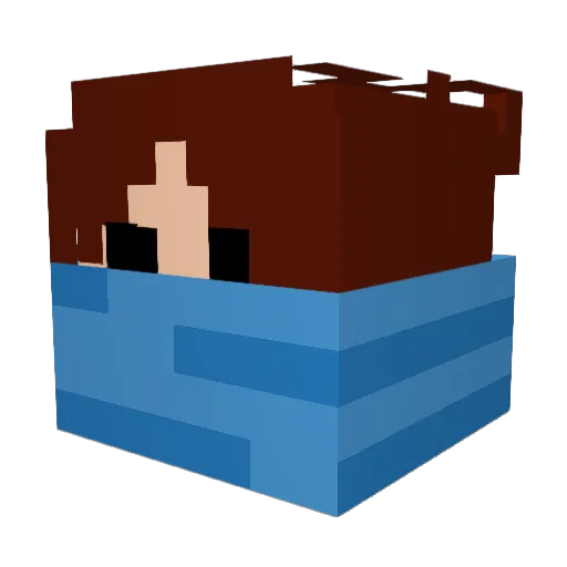 kiidd0 Minecraft avatar head, 3D render