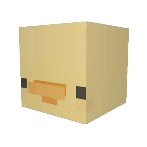 kiieee Minecraft avatar head, 3D render