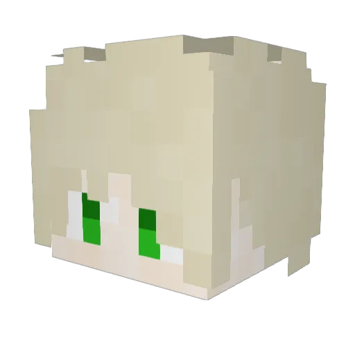 kiimbou Minecraft avatar head, 3D render