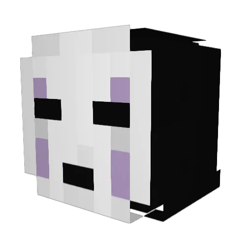 kiinhc Minecraft avatar head, 3D render