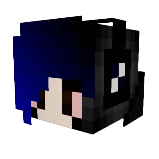 kiinsen Minecraft avatar head, 3D render