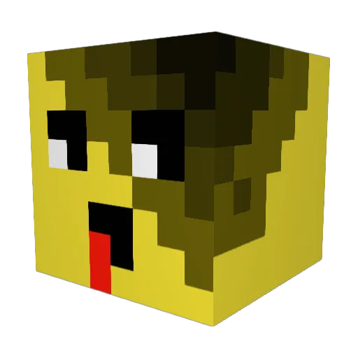 kiinya_ Minecraft avatar head, 3D render