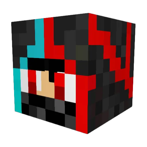 kiirq Minecraft avatar head, 3D render