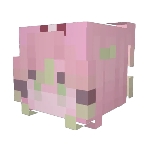 kiiyatsu Minecraft avatar head, 3D render