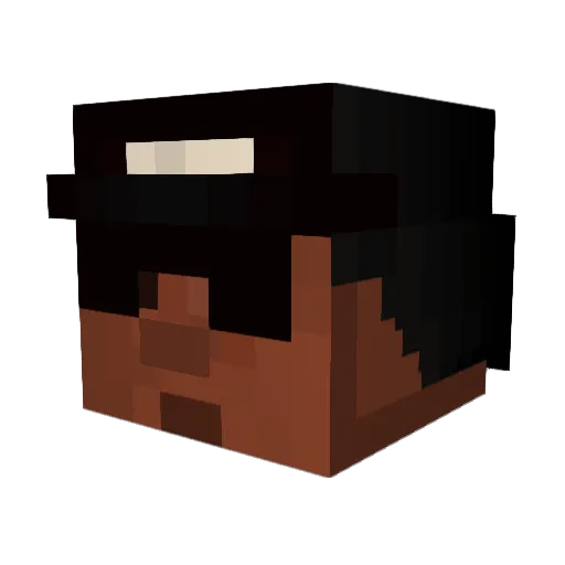 kijutzu Minecraft avatar head, 3D render