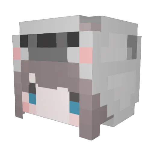 kikadedi Minecraft avatar head, 3D render