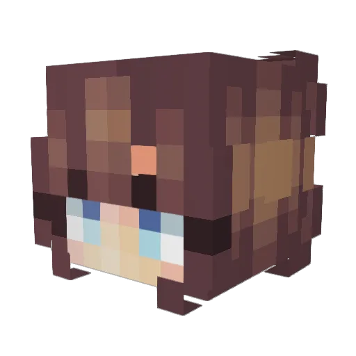kikaimae Minecraft avatar head, 3D render