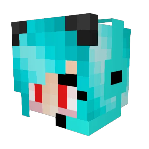 kikawave Minecraft avatar head, 3D render