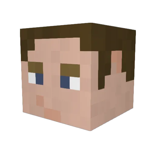 kikbutte Minecraft avatar head, 3D render