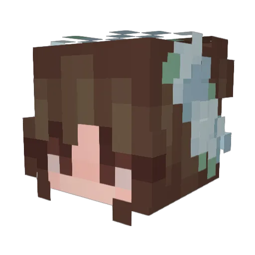 kiki7_ Minecraft avatar head, 3D render