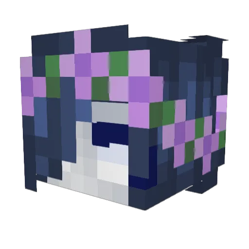 kikiS2ya Minecraft avatar head, 3D render