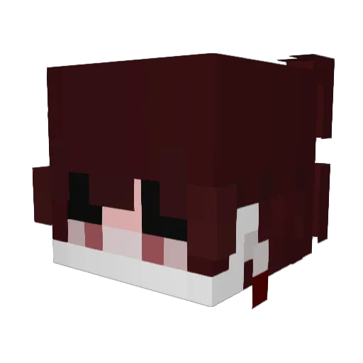 kiki_key Minecraft avatar head, 3D render