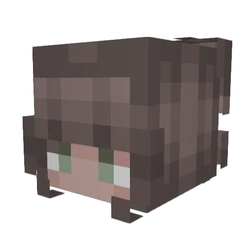kiki_lechat Minecraft avatar head, 3D render